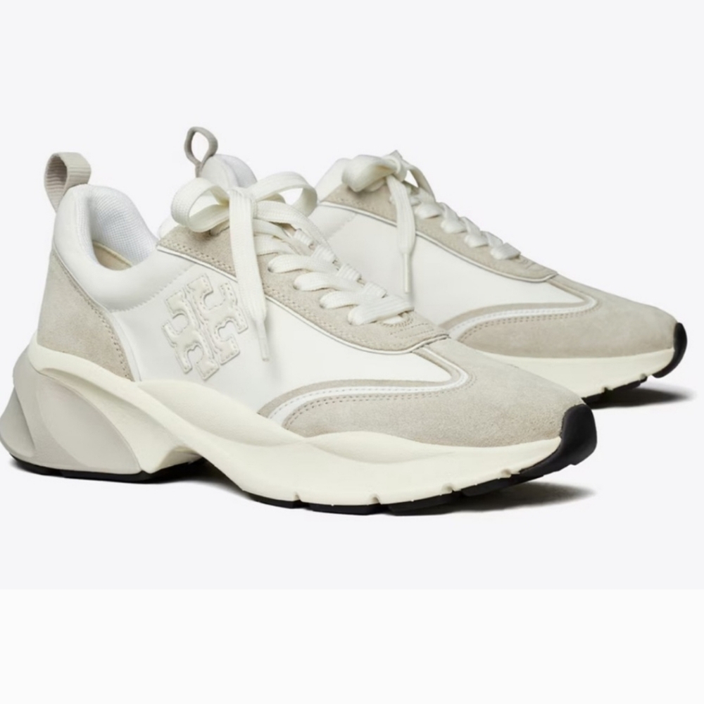 Tory Burch Women's Good Luck Trainer - White/New Ivory/Cerbiatto 100